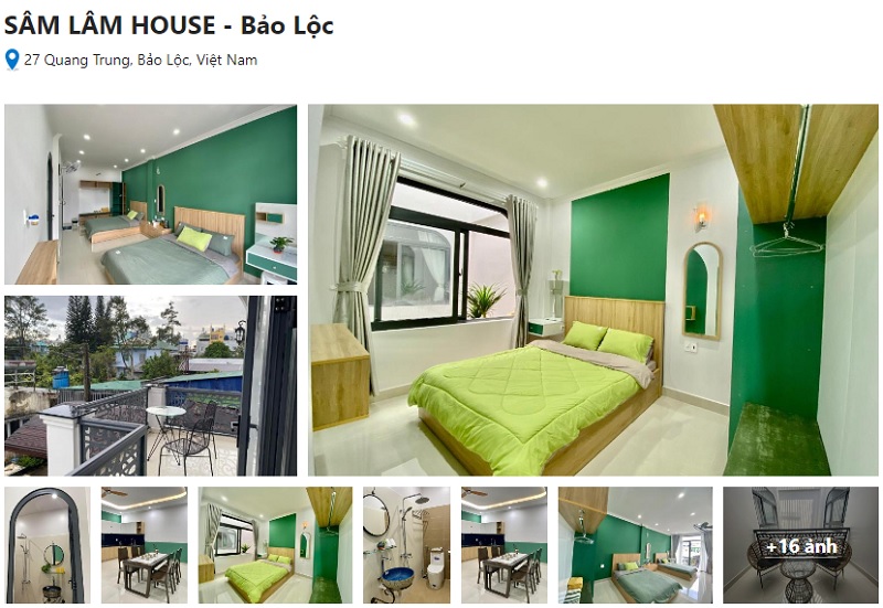 Sâm Lâm House là địa chỉ Homestay Bảo Lộc không thể bỏ lỡ.