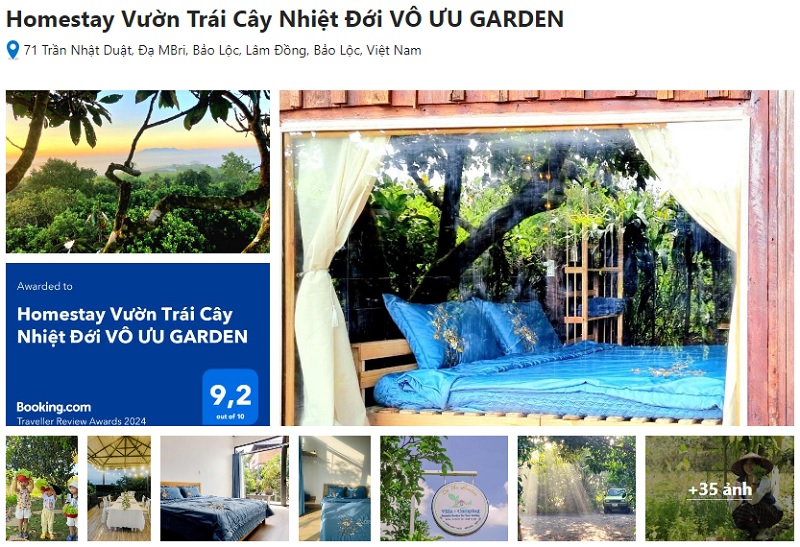 Homestay Vườn Trái Cây Nhiệt Đới Vô Ưu Garden