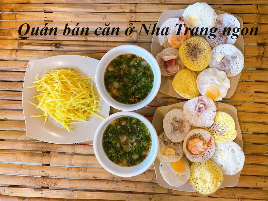 Quán bánh căn Nha Trang ngon, bánh căn hải sản ở Nha Trang.