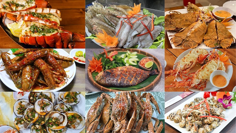 Menu nhà hàng hải sản Cát Bà Vũ Dương.