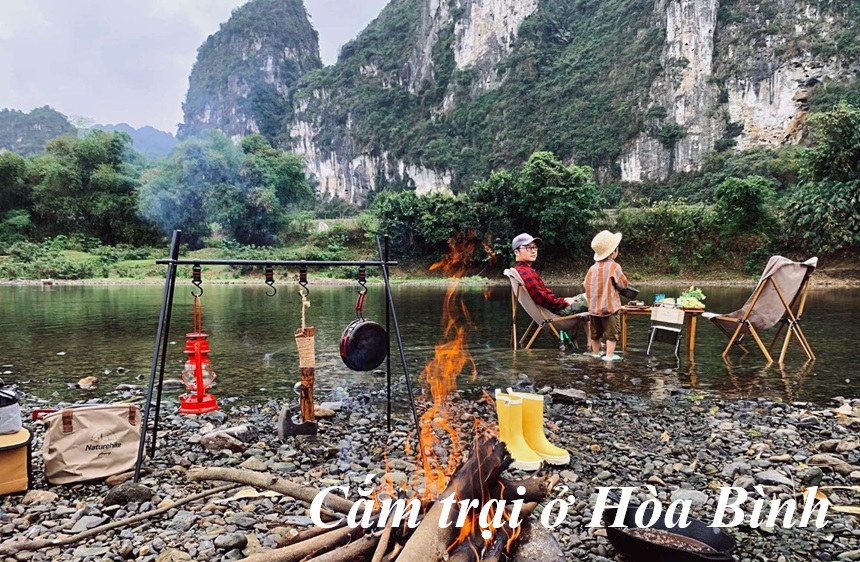 Điểm cắm trại Hòa Bình, camping ở Hòa Bình gần gũi thiên nhiên.