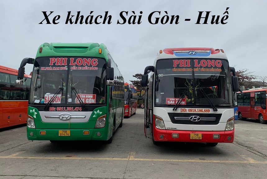 Danh sách nhà xe đi Huế từ Sài Gòn, xe khách Sài Gòn - Huế.