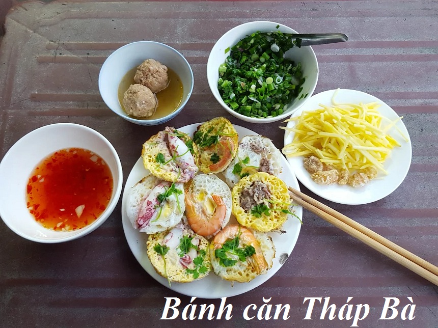 Các quán bánh căn Tháp Bà ngon, quán bánh căn gần Tháp Bà.