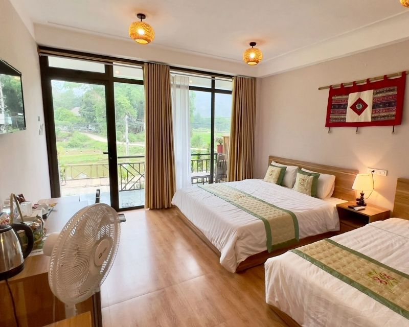 Phòng tại Mai Chau Sky Resort.